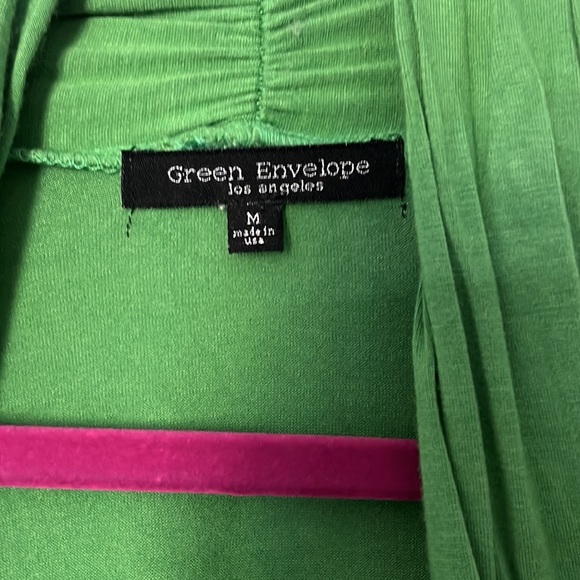 Women’s Green Envelope Top - Picture 2 of 4